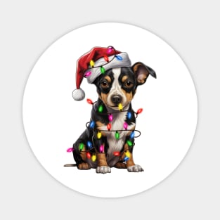 Christmas Rat Terrier Magnet